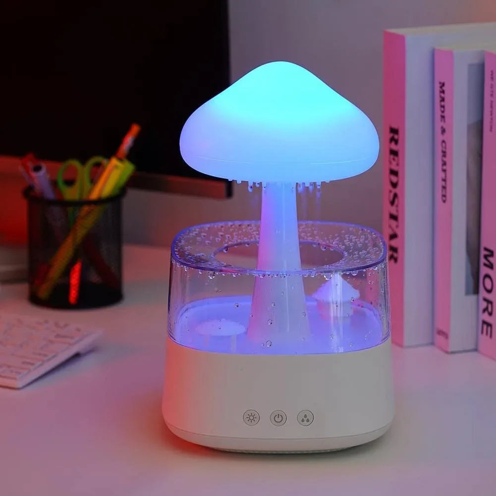 ZenMist Wood Aromatherapy Diffuser: 450ml Mushroom Wood Oasis with USB Relaxation - Boatlode