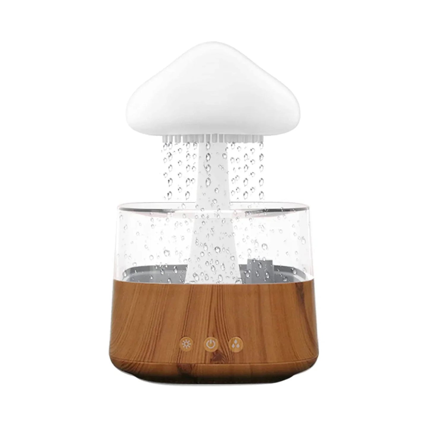 ZenMist Wood Aromatherapy Diffuser: 450ml Mushroom Wood Oasis with USB Relaxation - Boatlode