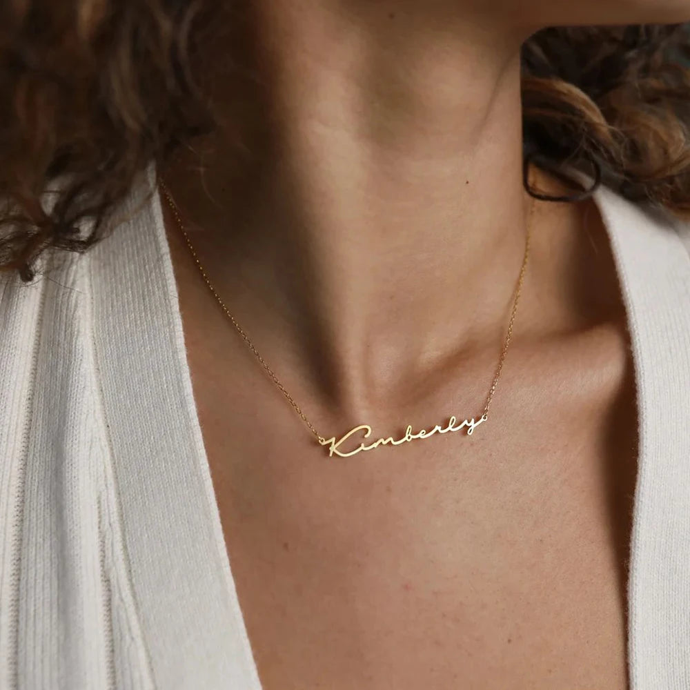 Personalized Elegance: Custom Stainless Steel Name Necklace - Boatlode